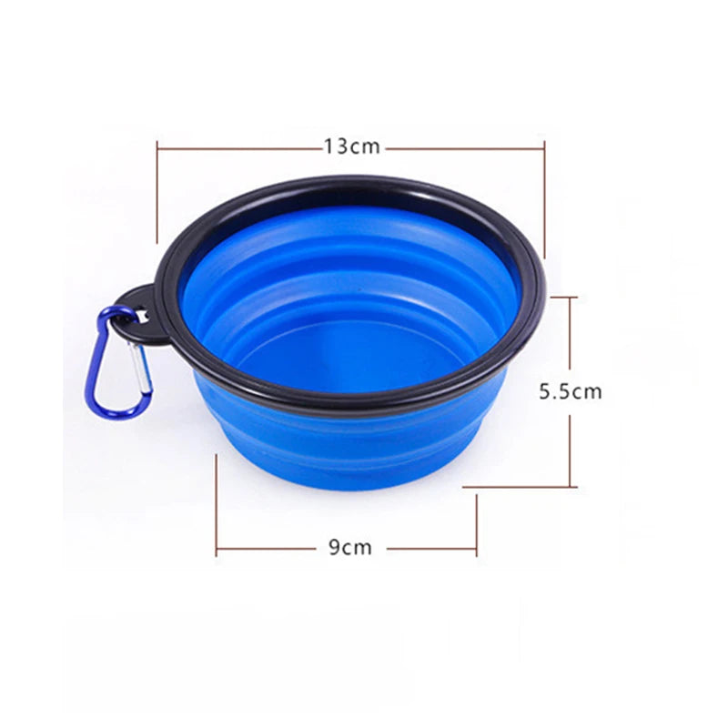 Expanded 350 ml silicone pet bowl ready for water