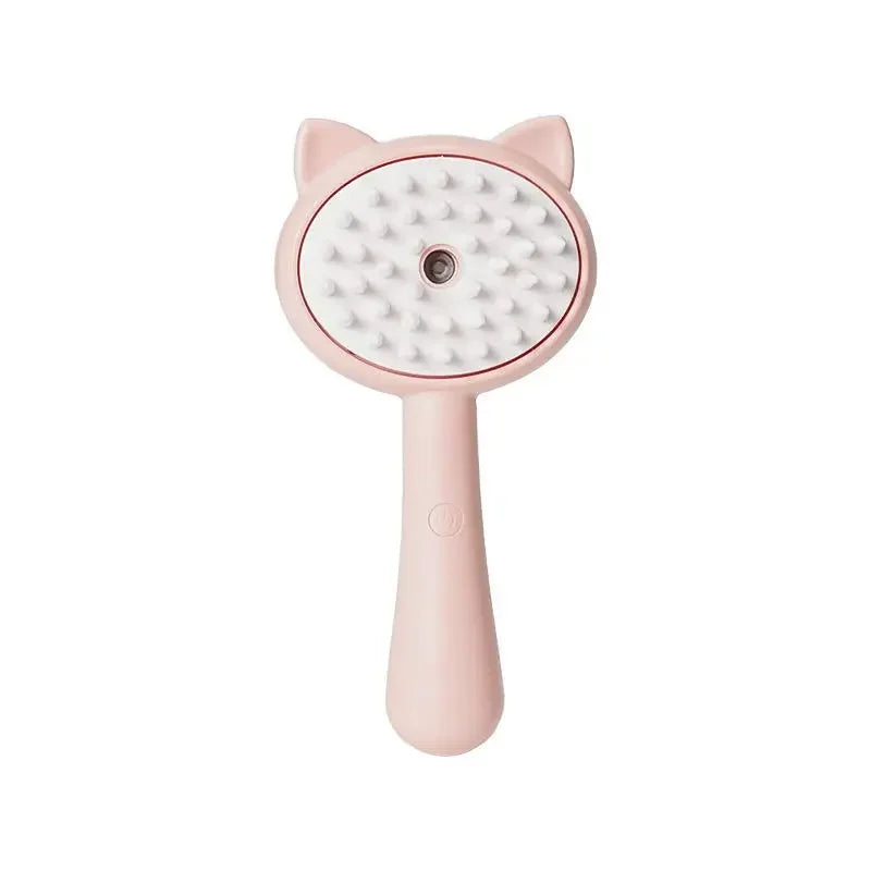Pet Grooming Brush with Steam and Hair Removal Function