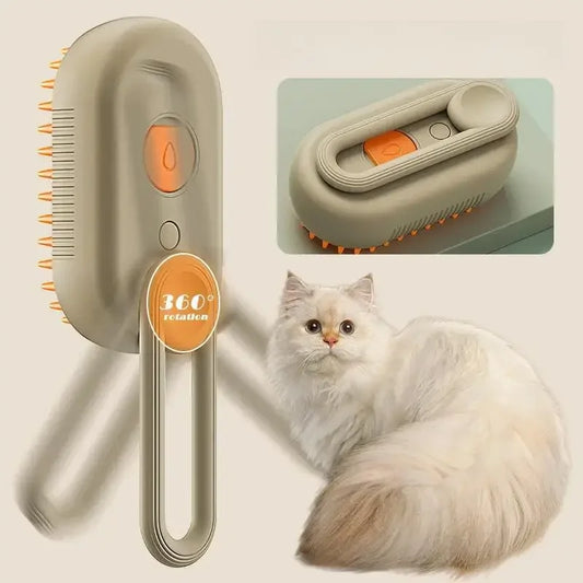3-in-1 Pet Steam Brush for Dog and Cat Grooming

