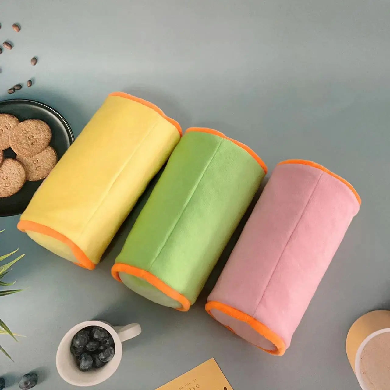 Chicken pet treats displayed on plate
