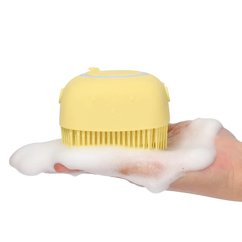 Color options of silicone pet bath massage gloves

