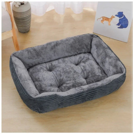 Square plush pet bed sofa cushion for small and medium dogs and cats
