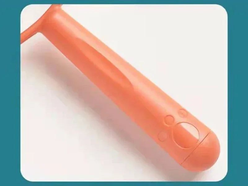Close-up view of portable lint remover with metal blade