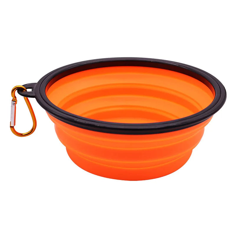 Color options of portable folding pet bowl set
