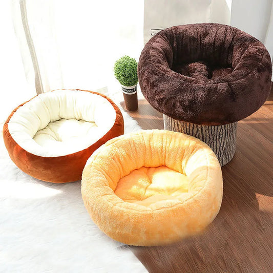 Flat and washable design of indoor cat cave nest
