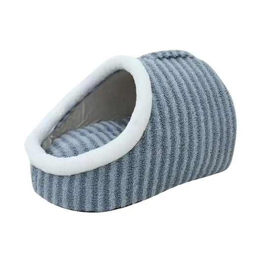 Slipper-shaped cat cave bed indoor washable soft nest

