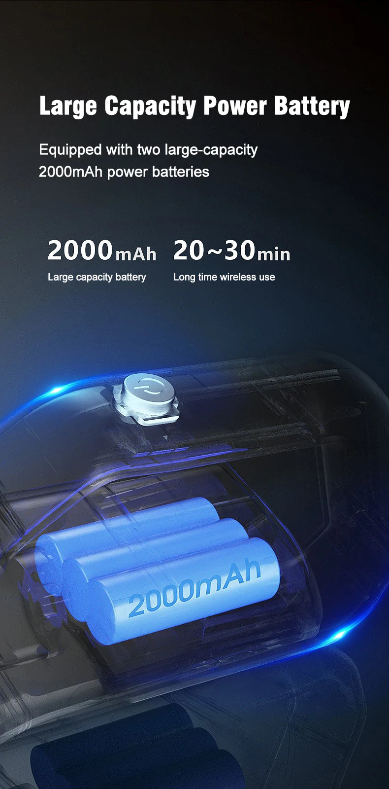 Handheld vacuum battery level indicator display
